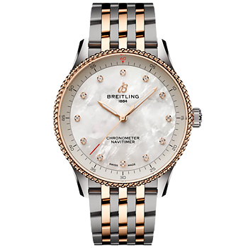 Breitling U77320E61A1U1 Navitimer 32 pärlemor stål och 18 k rött guld