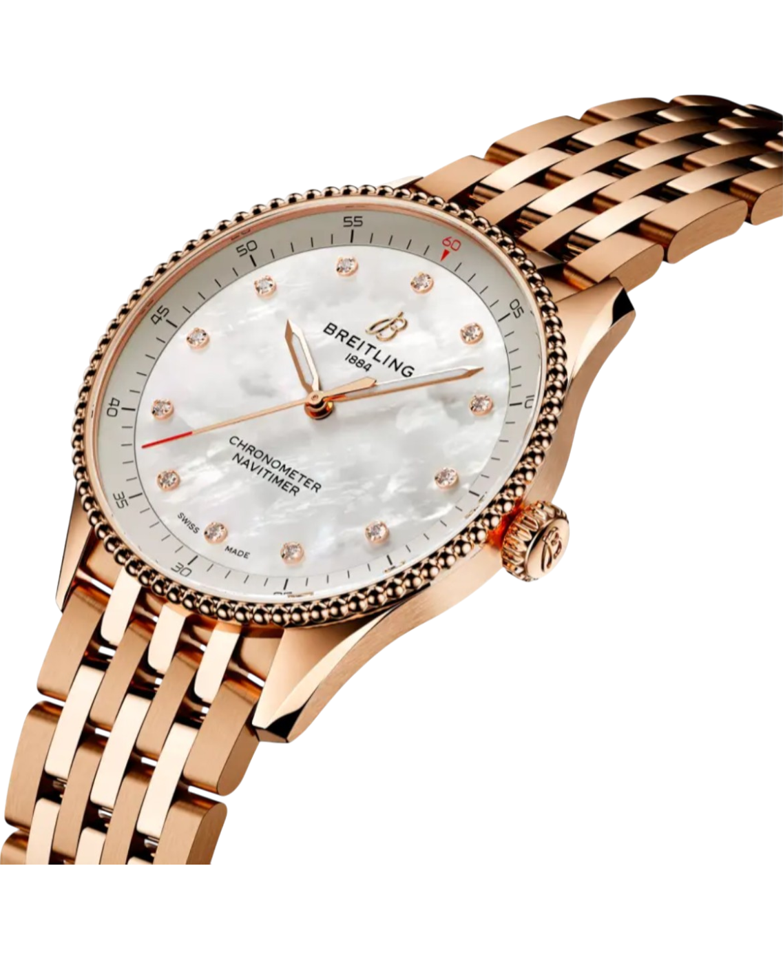 Breitling R77320E61A1R1 Navitimer 32 18 k rött guld profil