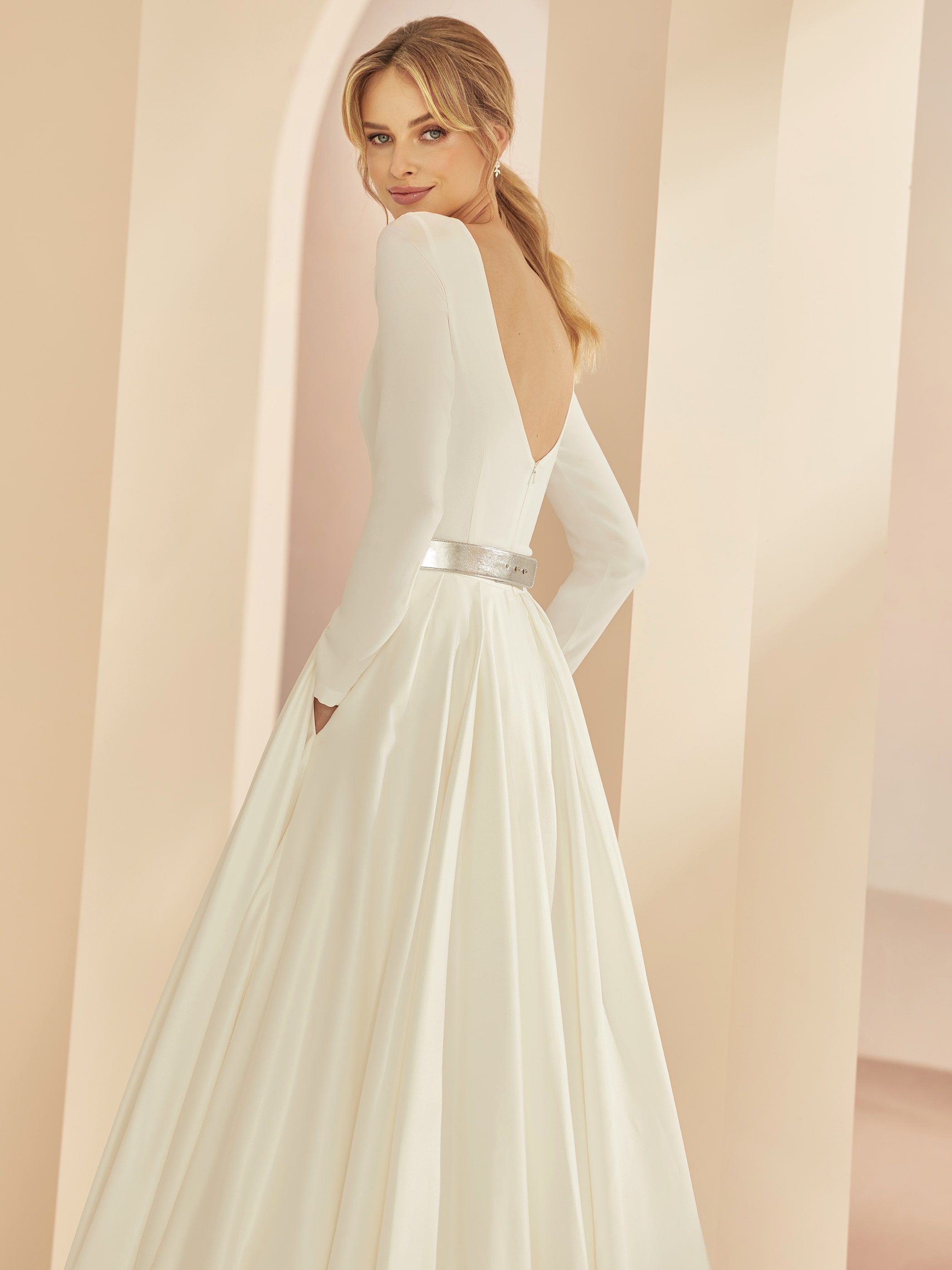 Överdel i georgette E351 Lagervara  - 2