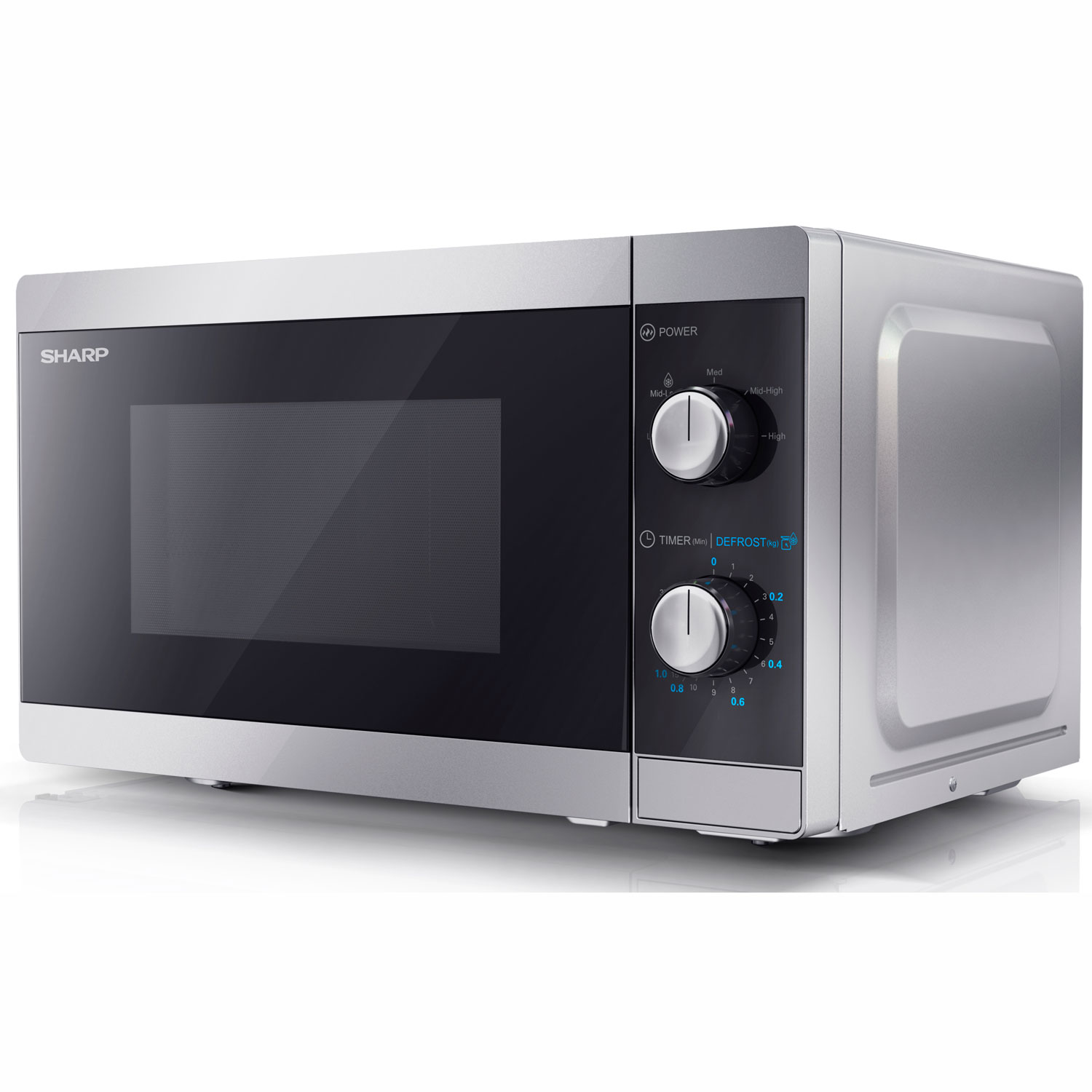 Microvågsugn 20l Mekanisk panel 800W Silver - 2