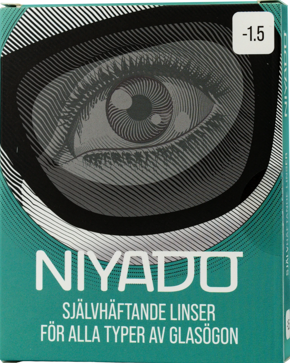 NIYADO Självhäftande Optiska Silikonlinser 1-par -1,5