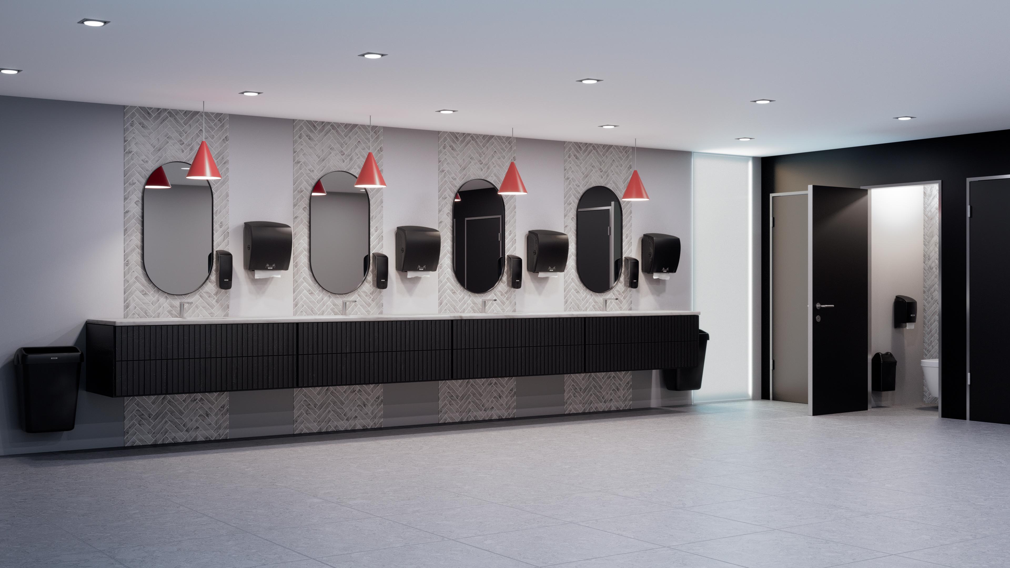 Katrin Plastdispenser för System Torkrullar, Svart - 4