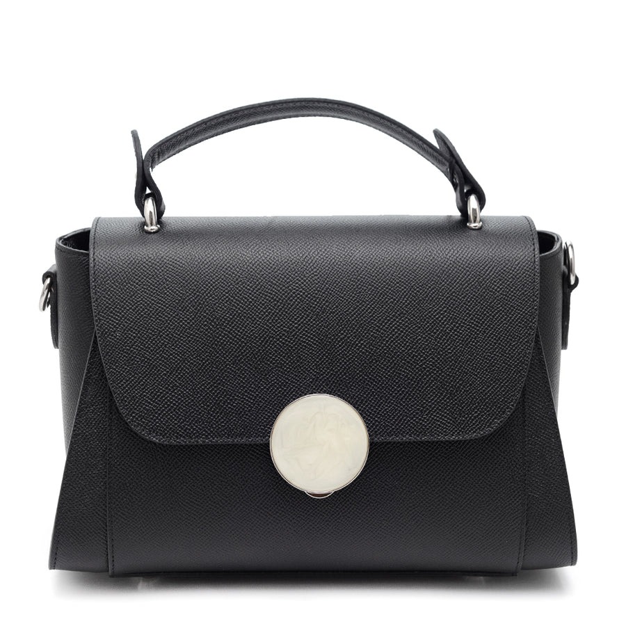 Latalia, Forti Handväska i äkta läder, Black - 4