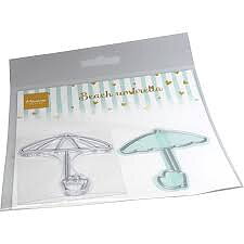 Marianne Design Kit Die + Clearstamp -Beach Umbrella