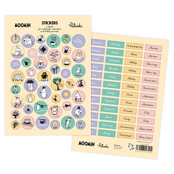 Mumin Kalenderklistermärken – Planner Stickers för Bullet Journal & Kalender A5