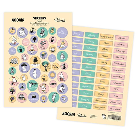 Mumin Kalenderklistermärken – Planner Stickers för Bullet Journal & Kalender A5