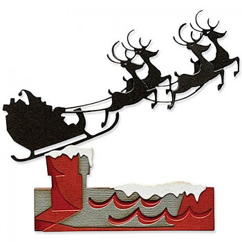 Tim Holtz Sizzix Thinlits Dies - Reindeer Sleigh