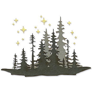 Tim Holtz Sizzix Thinlits Dies - Forest shadows 
