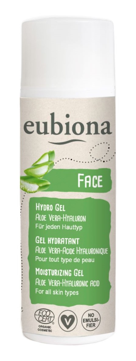 Eubiona Fuktgivande Ekologiskt Ansiktsgel Aloe Vera & Hyaluronsyra 50 ml