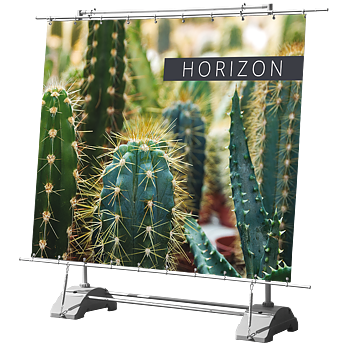 Horizon Banner Vägg B 250 x H 150-240cm (justerbar höjd )