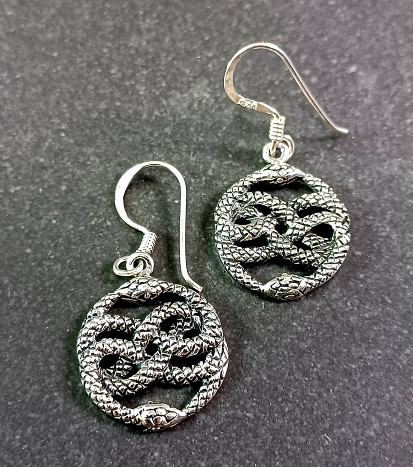 Ouroboros Infinity - örhängen i silver  