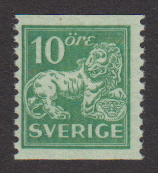 F 144Abz, 10 öre Stående lejon **