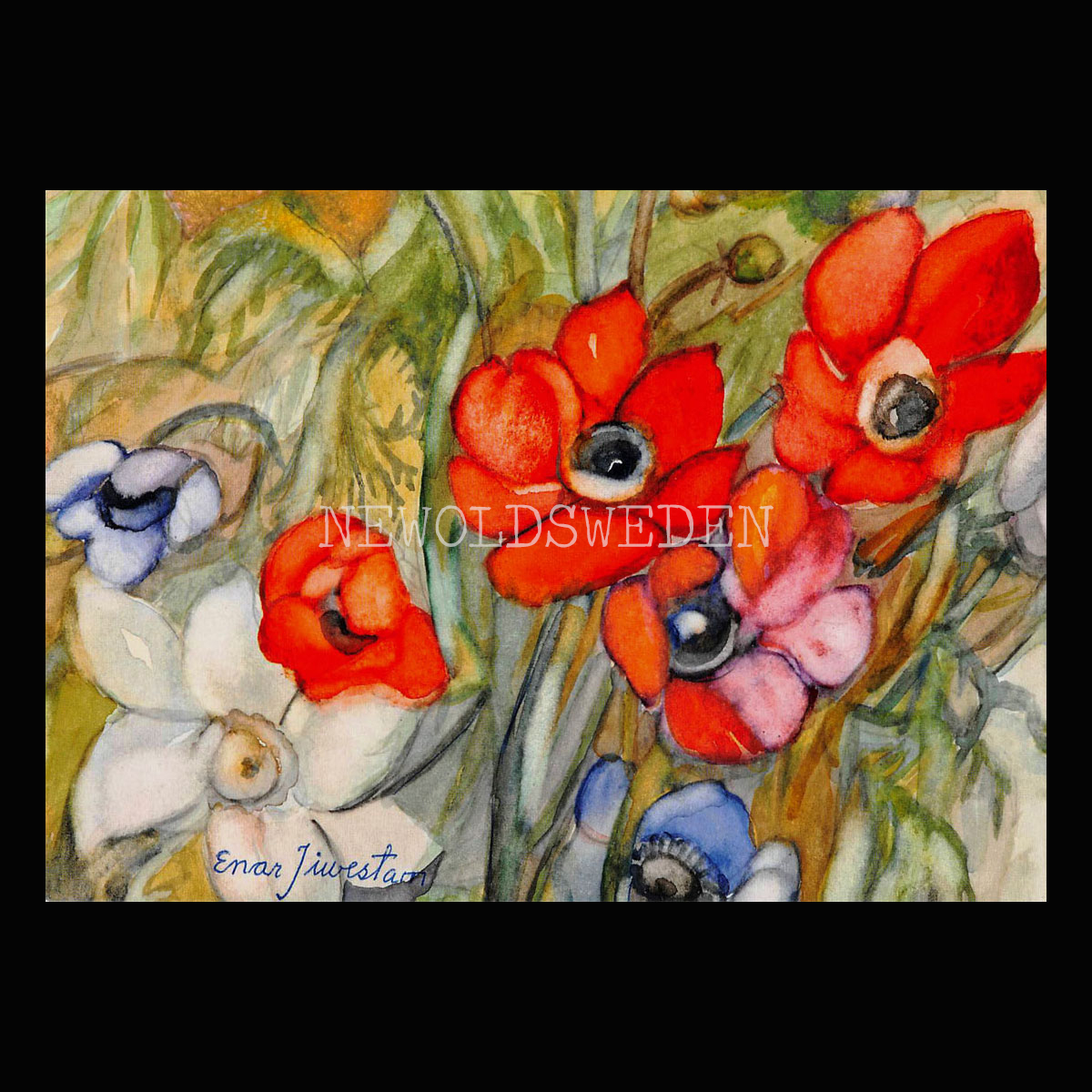Anemoner Enar Jiwestam Vykort 76 av 78 - A5