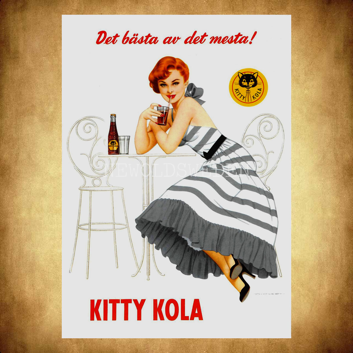 KITTY KOLA läskedryck - Vykort A5 - 2