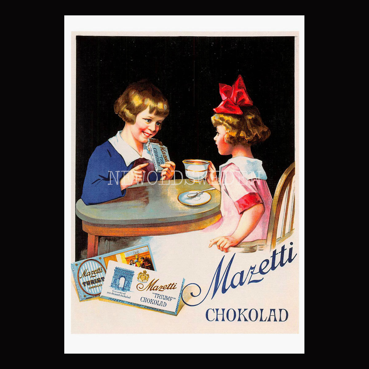 MAZETTI CHOKOLAD TURIST & TRIUMF - Vykort A5