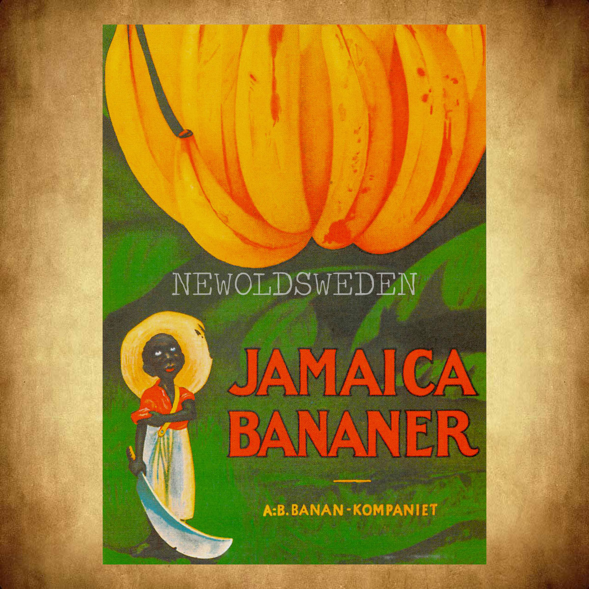 BANAN-KOMPANIET JAMAICA BANANER - Vykort A5 - 2