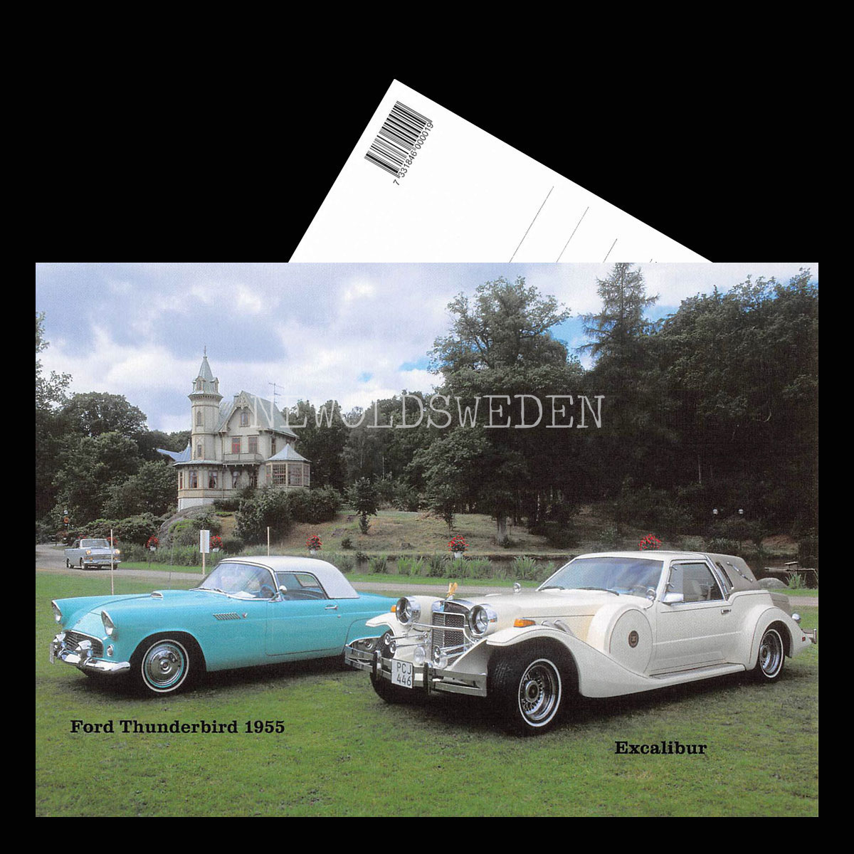 Ford Thunderbird 1955 - Excalibur - Vykort A5 - 3