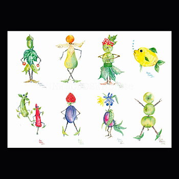 Anne Eskola - Frukt figurer - Vykort a5