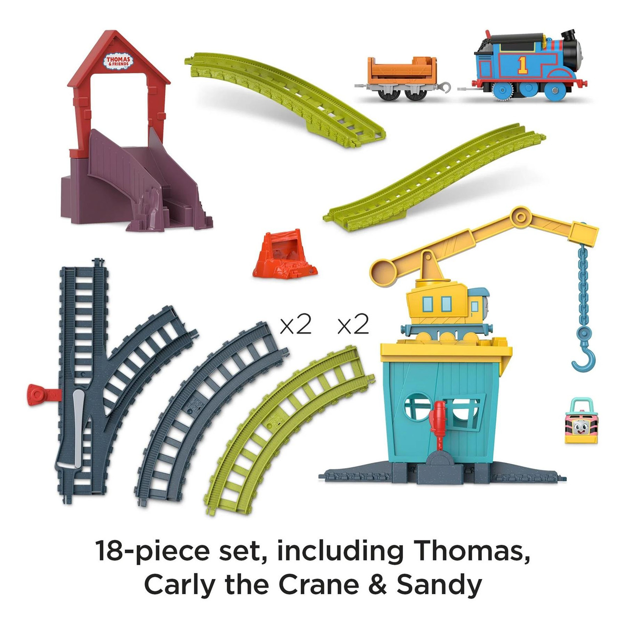 Thomas, Carly og Sandy, startsett (TrackMaster med motor) - 6