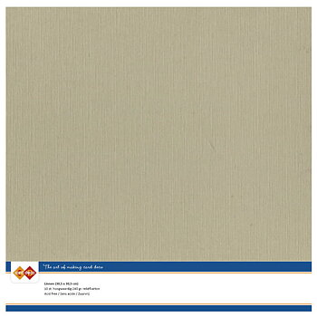 Card Deco Linen - Taupe 10-p