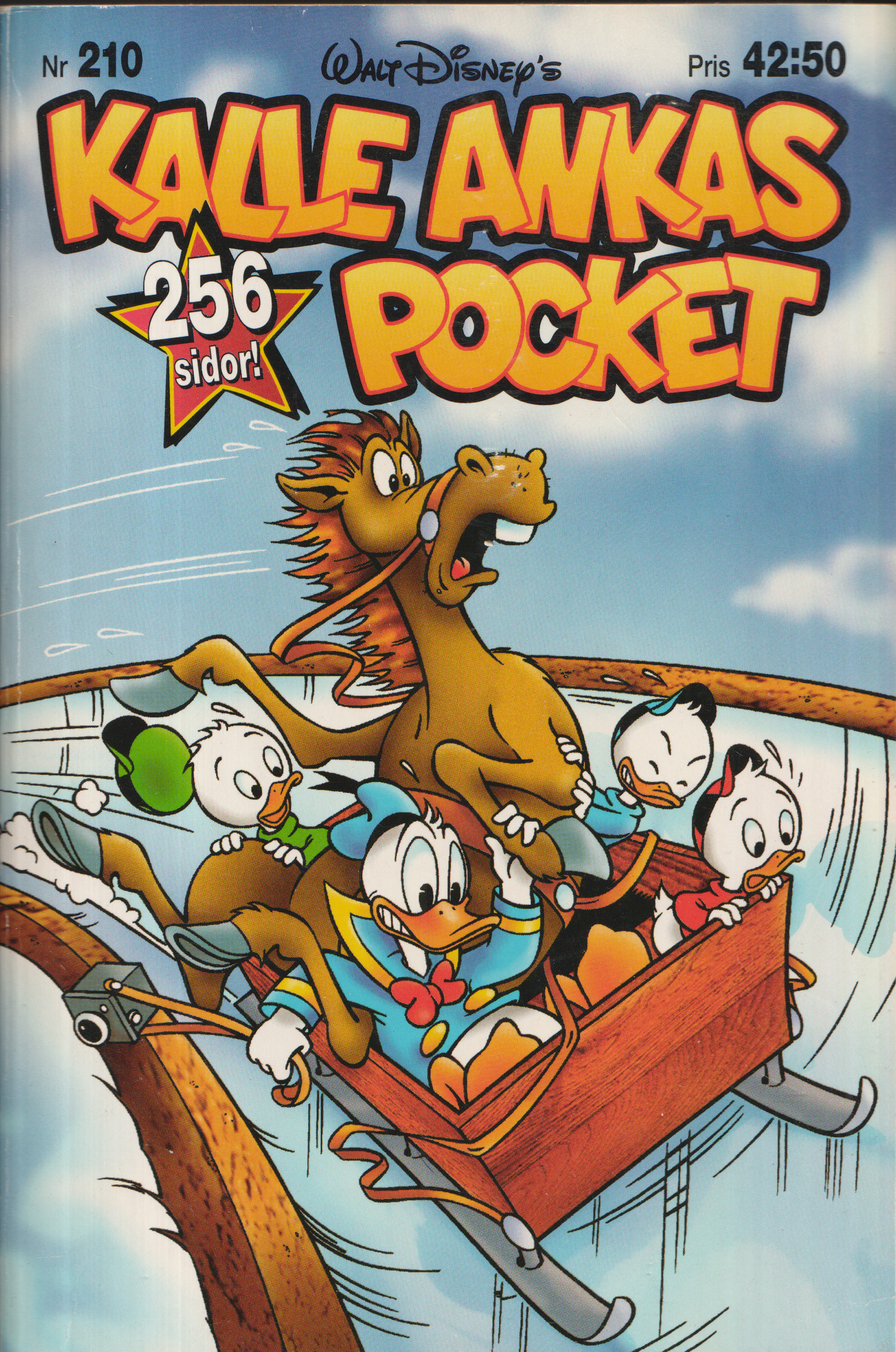 Kalle Ankas pocket 210 Jakten på falskmyntarna, begagnad!