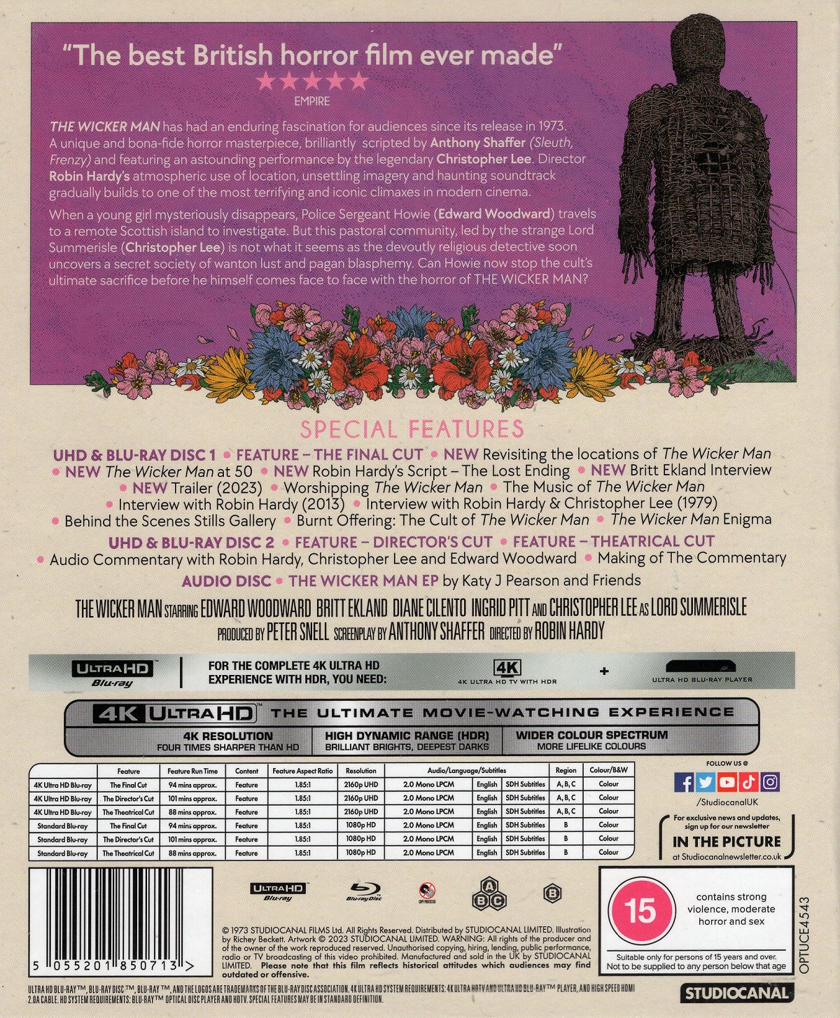 Wicker Man (Limited Edition) (ej svensk text) (4K Ultra HD + Blu-ray + CD) - 2