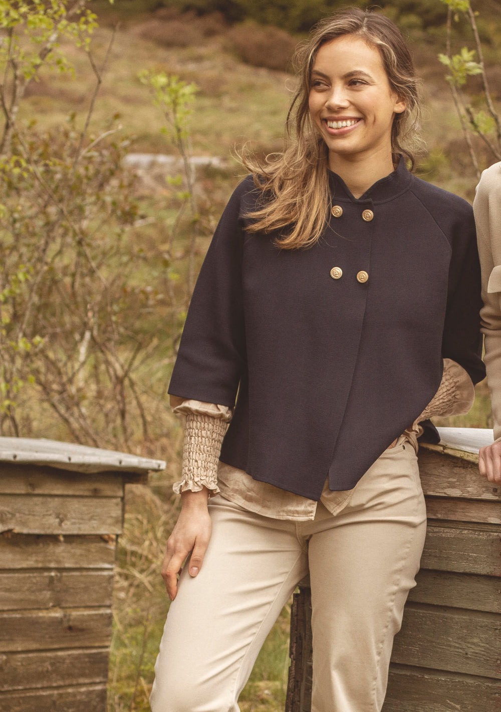 Jena Poncho Blouse - Navy - Isay