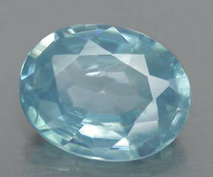 Hermosa piedra preciosa de circón azul natural de talla ovalada de 0,38 ct - 3