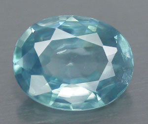 Hermosa piedra preciosa de circón azul natural de talla ovalada de 0,38 ct
