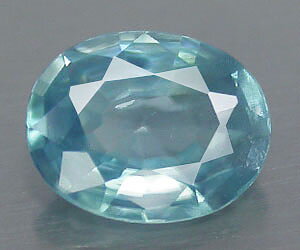 Hermosa piedra preciosa de circón azul natural de talla ovalada de 0,38 ct