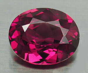 Impresionante piedra preciosa de granate rodolita natural de talla ovalada de 1,56 ct