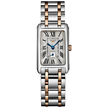 L5.255.5.71.7 Longines DolceVita romerska siffror stål och 18 k rosé guld 20,80 X 32,00 