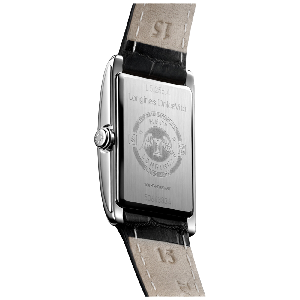L5.255.4.71.0 Longines DolceVita romerska siffror med svart alligatorband 20,80 X 32,00 
