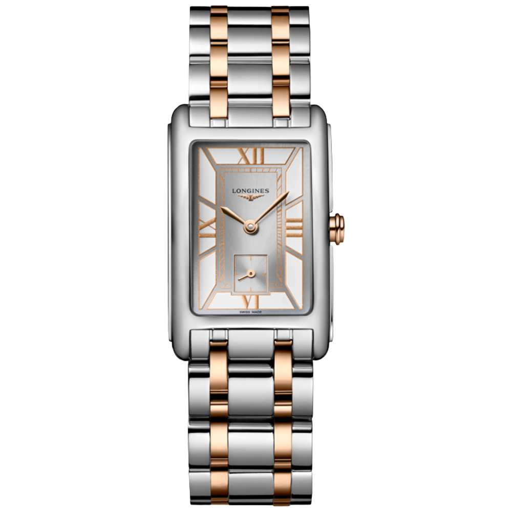 L5.512.5.75.7 Longines DolceVita stål och 18 k rosé guld 23,30 X 37,00