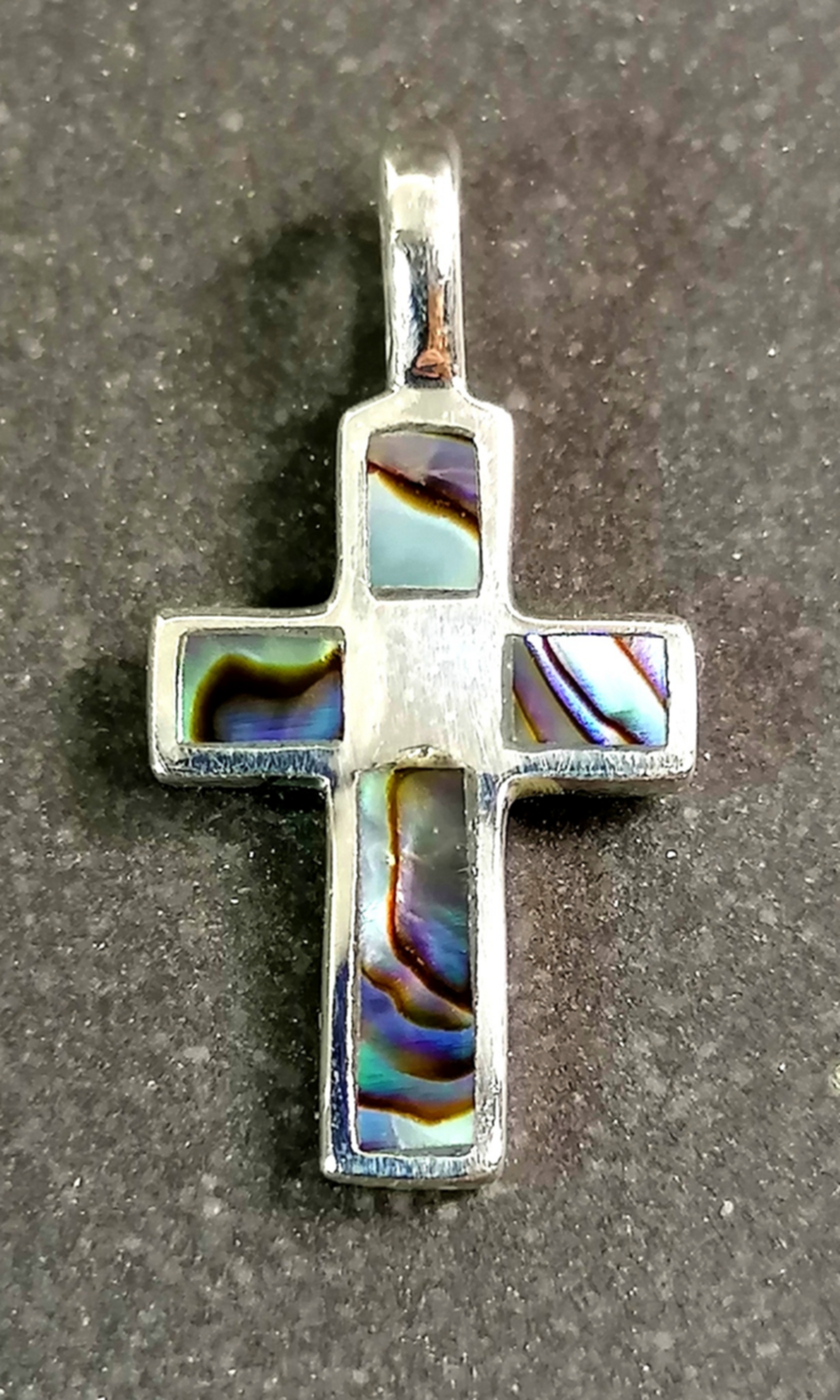 Hänge i Silver - Kors med Abalone
