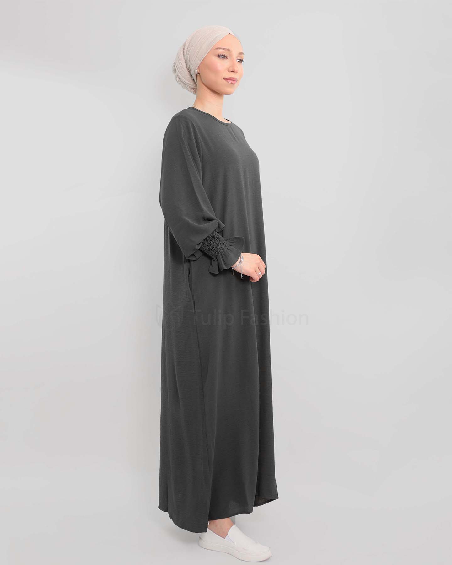 Maryam  Abaya - Dark Gray - 3