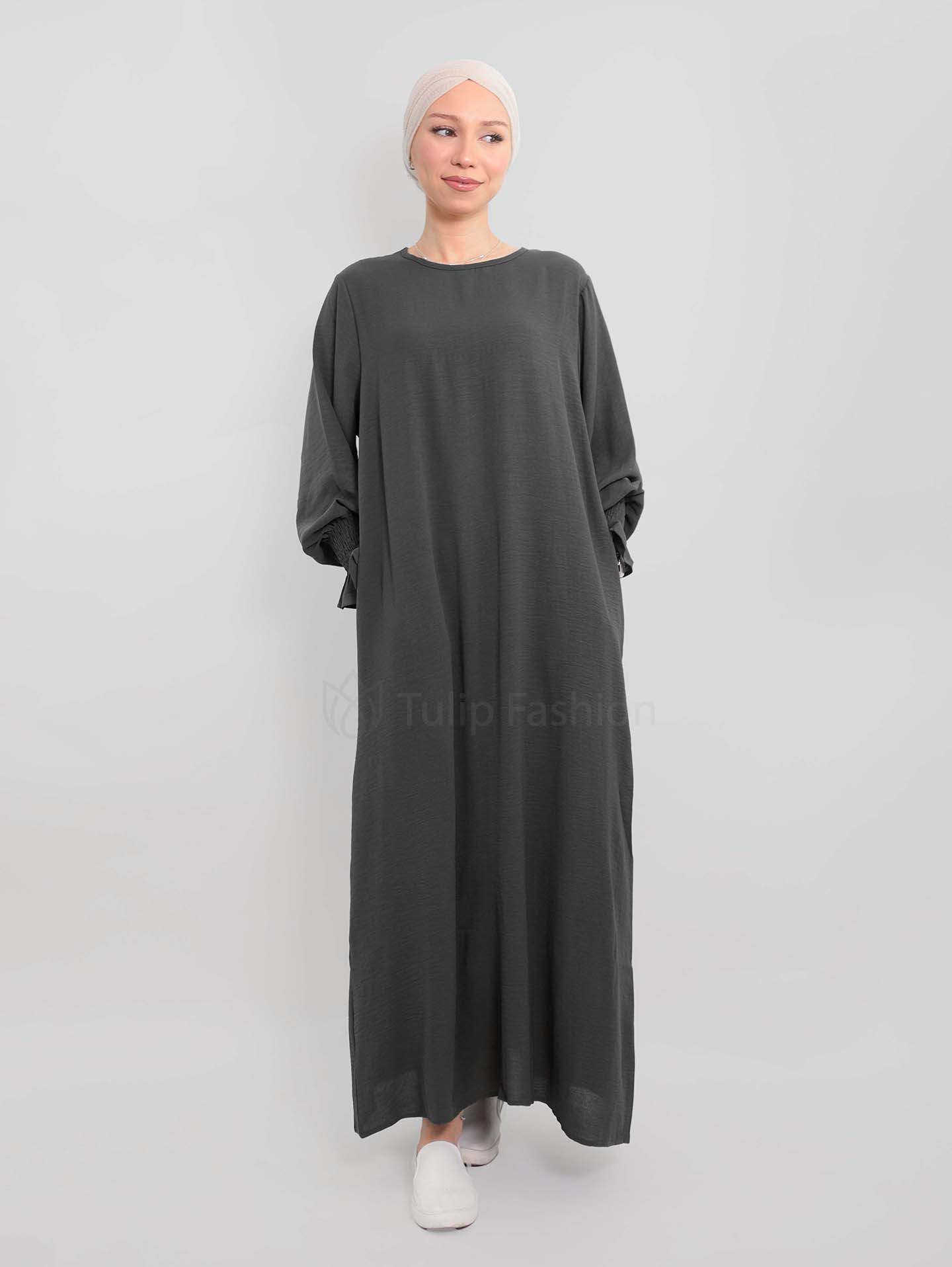 Maryam  Abaya - Dark Gray