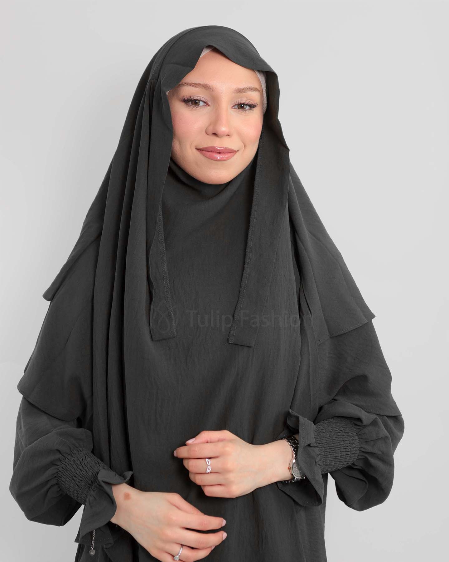 Maryam  Khimar - Dark Gray - 7