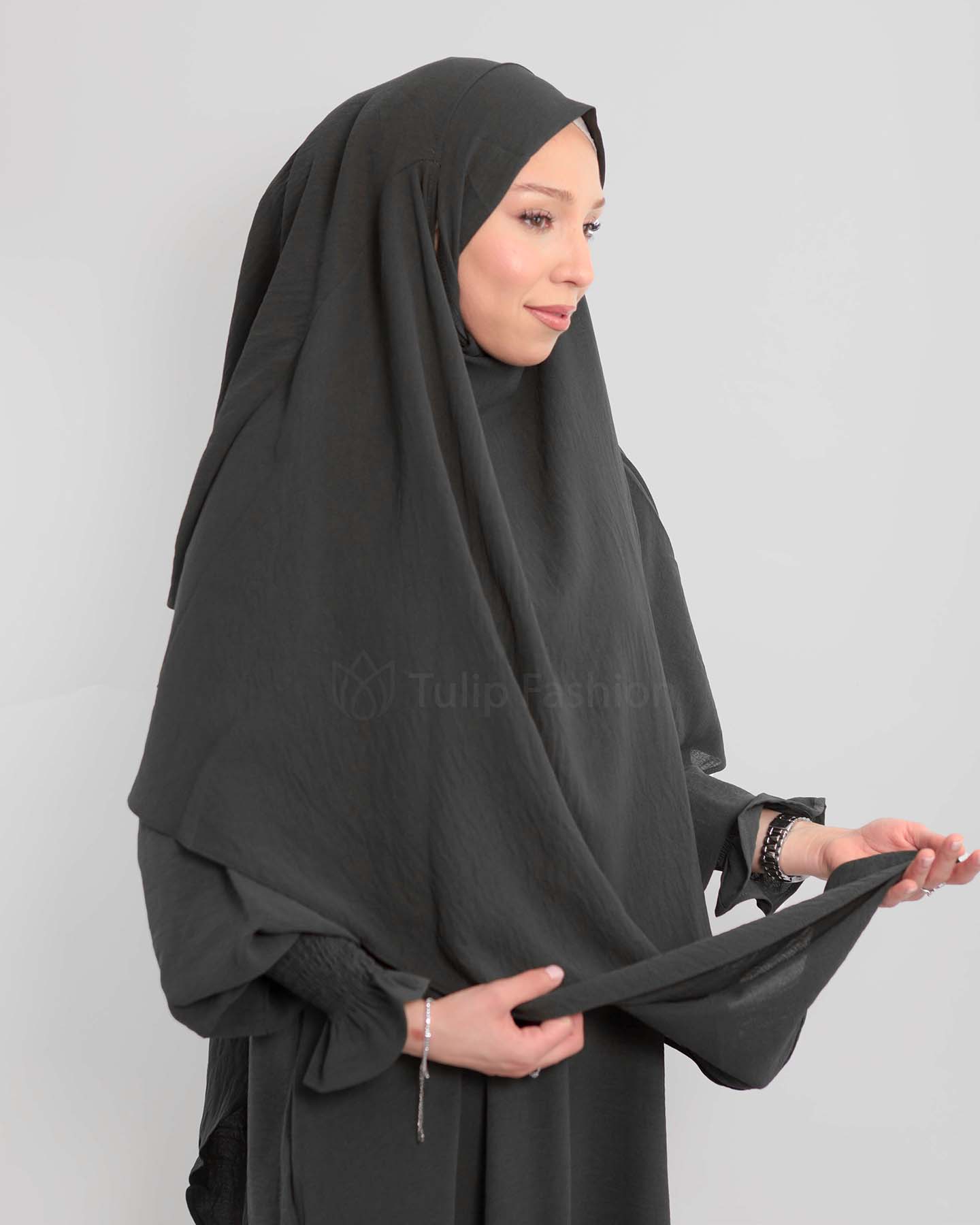 Maryam  Khimar - Dark Gray - 6