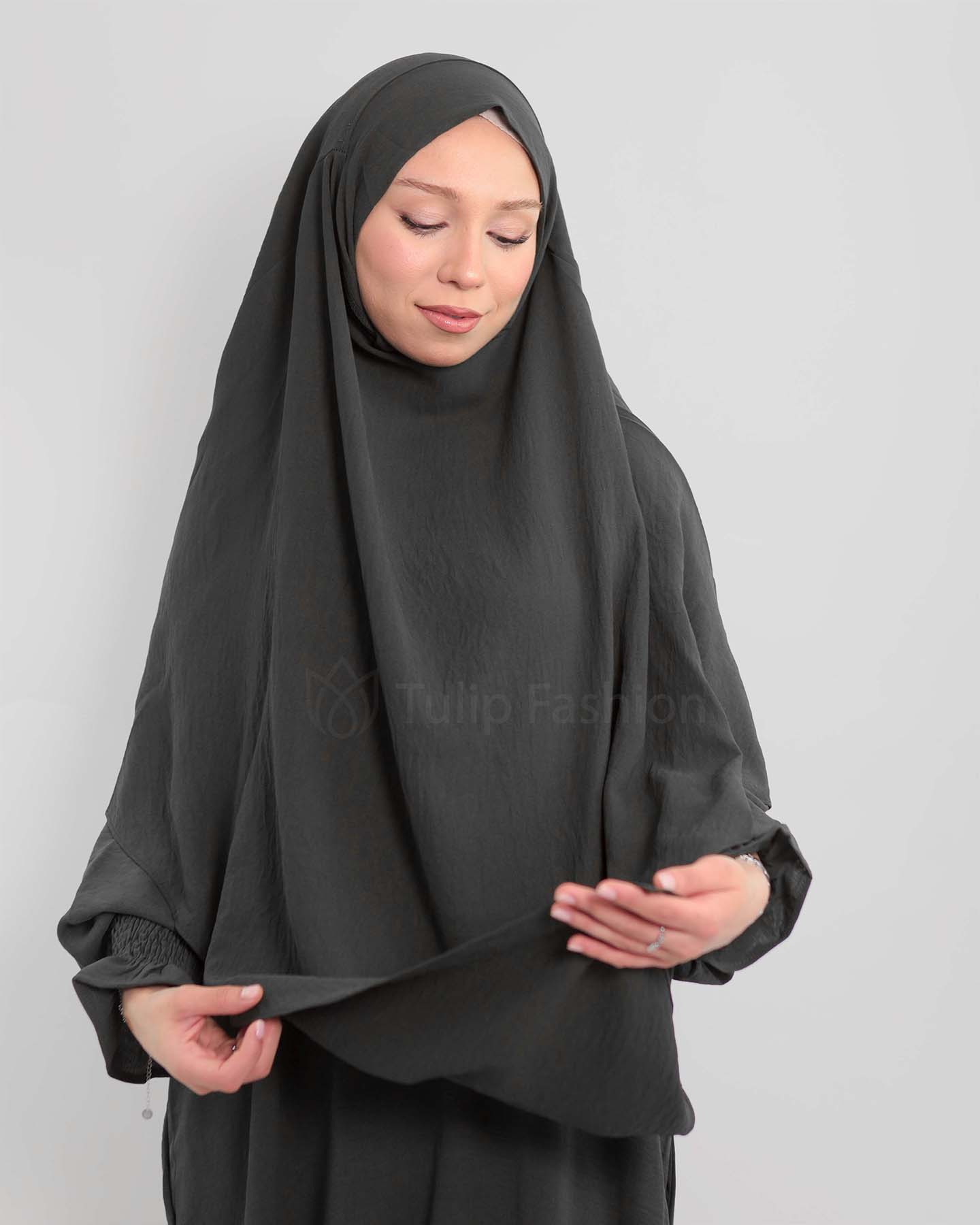 Maryam  Khimar - Dark Gray - 2