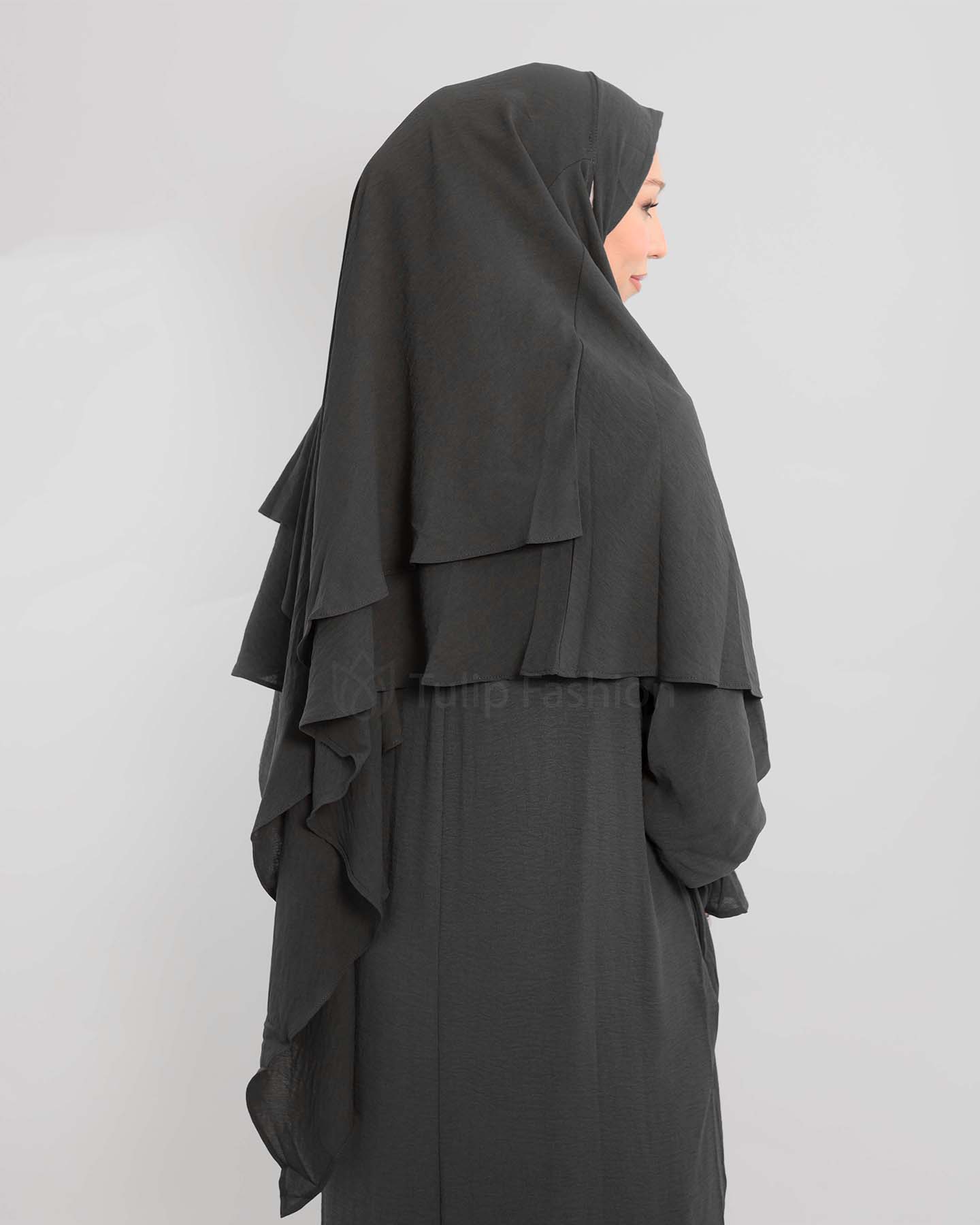 Maryam  Khimar - Dark Gray - 5