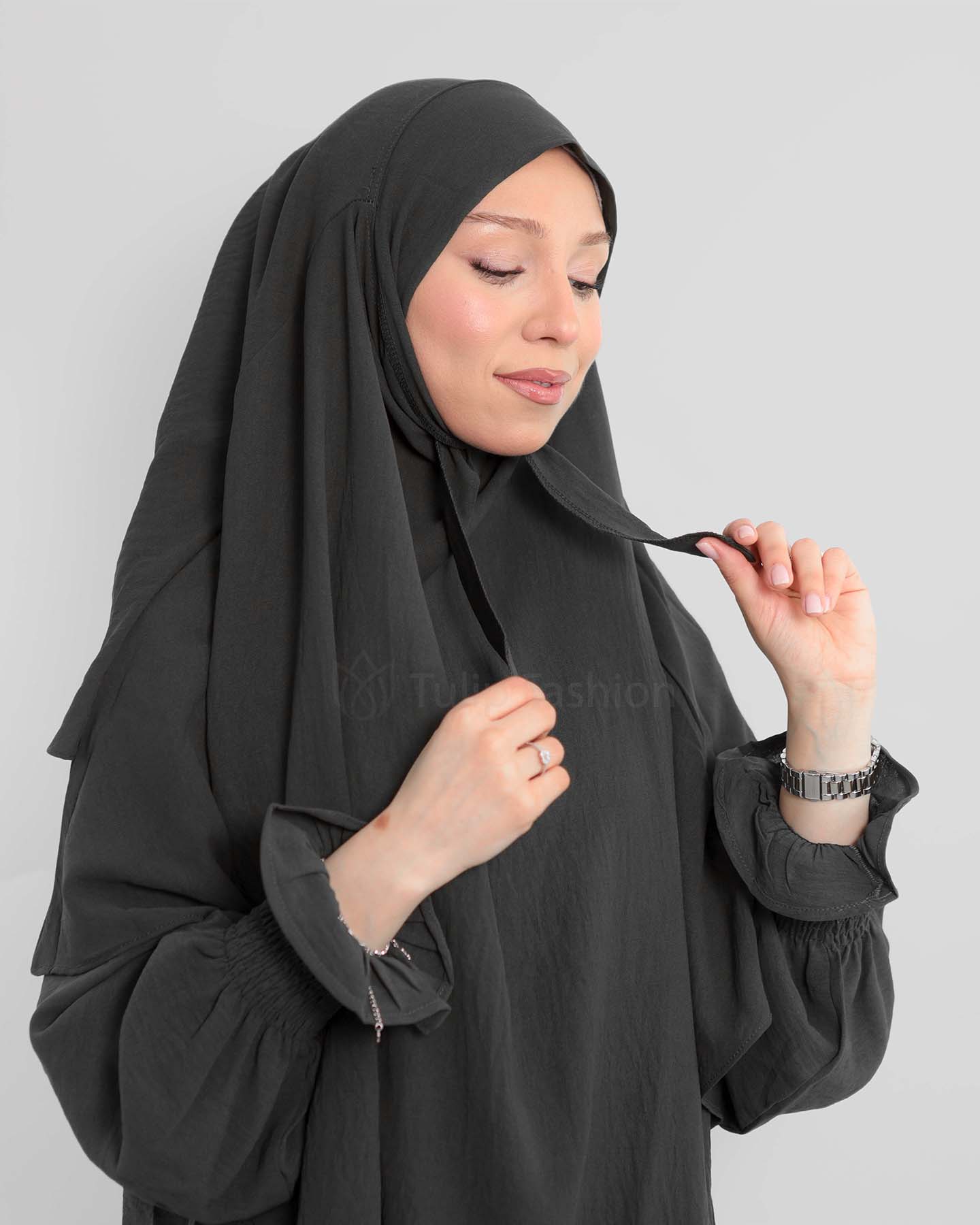 Maryam  Khimar - Dark Gray - 8