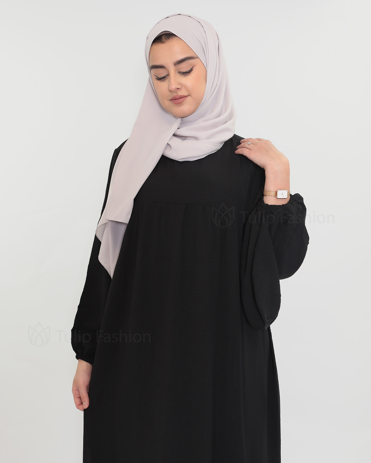 Fatima  Abaya - Black - 3