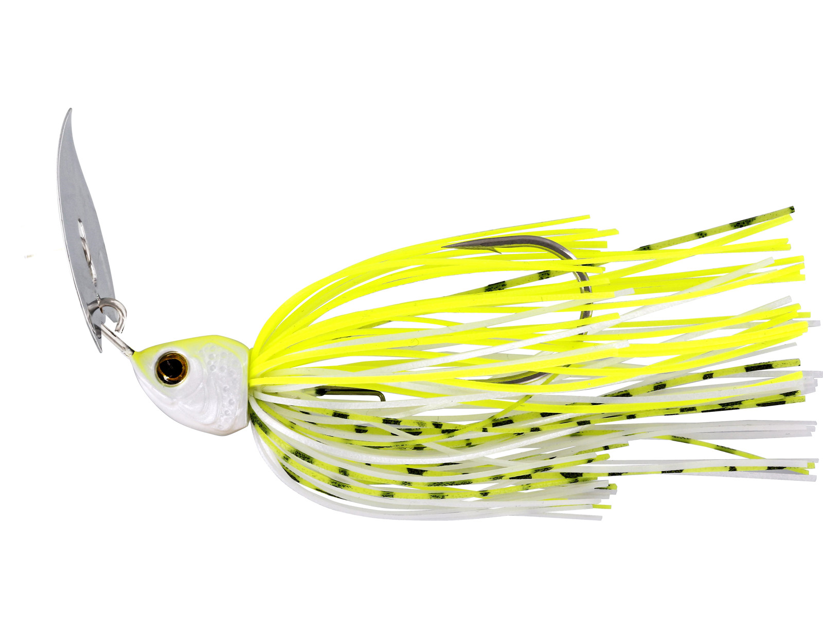 bladebite 14g is a chatterbait for perch from westin. Made of tungsten and sheet metal blades for best effect. yellow spark