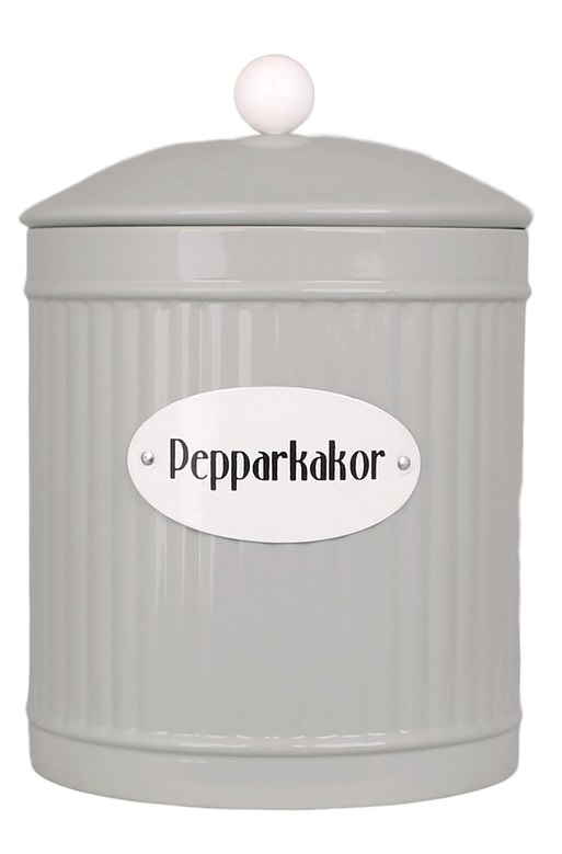 Tin with lid for gingerbread cookies - Beige - 2