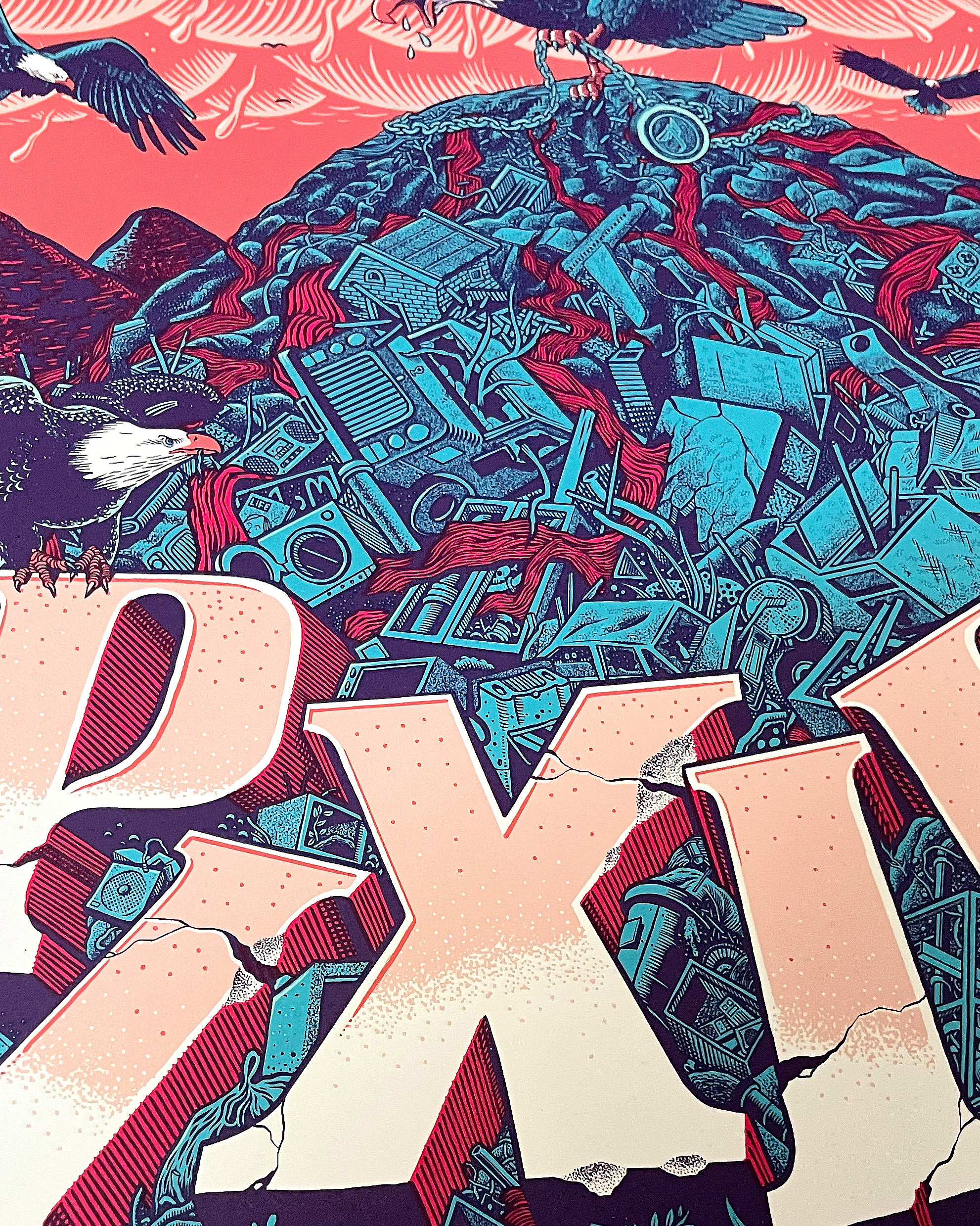 Official PIXIES North American Tour Poster by Martin Ander - TRUST