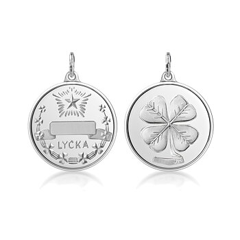 Lyckopenning Stor i Silver