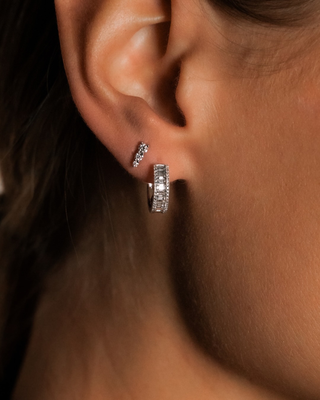 DIAMOND TRIO EARRINGS - 3
