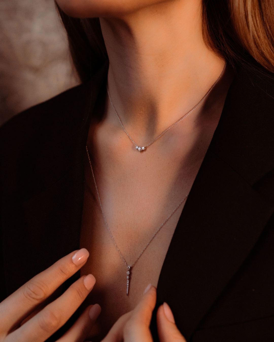 DIAMOND TRIO NECKLACE - 2