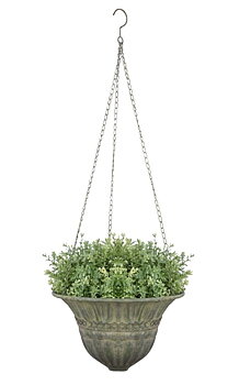 Ampel antik plåt ornament blomampel shabby chic lantlig stil Gårdsromantik